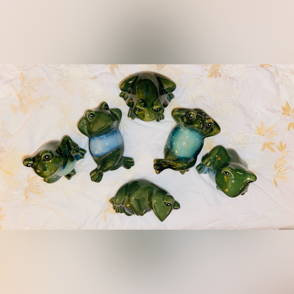 Frogs🐸Galore, Selling My 6 Piece Set, Can Exhibit Unique Flaws/Small Scratches - Picture 13 of 16
